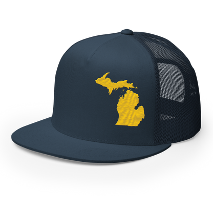 Michigan Trucker Hat | 5-Panel - Maize Outline