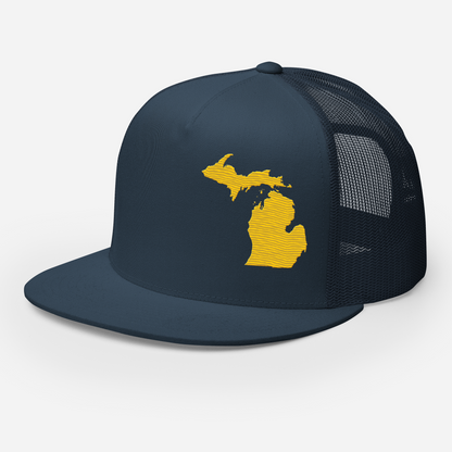 Michigan Trucker Hat | 5-Panel - Maize Outline