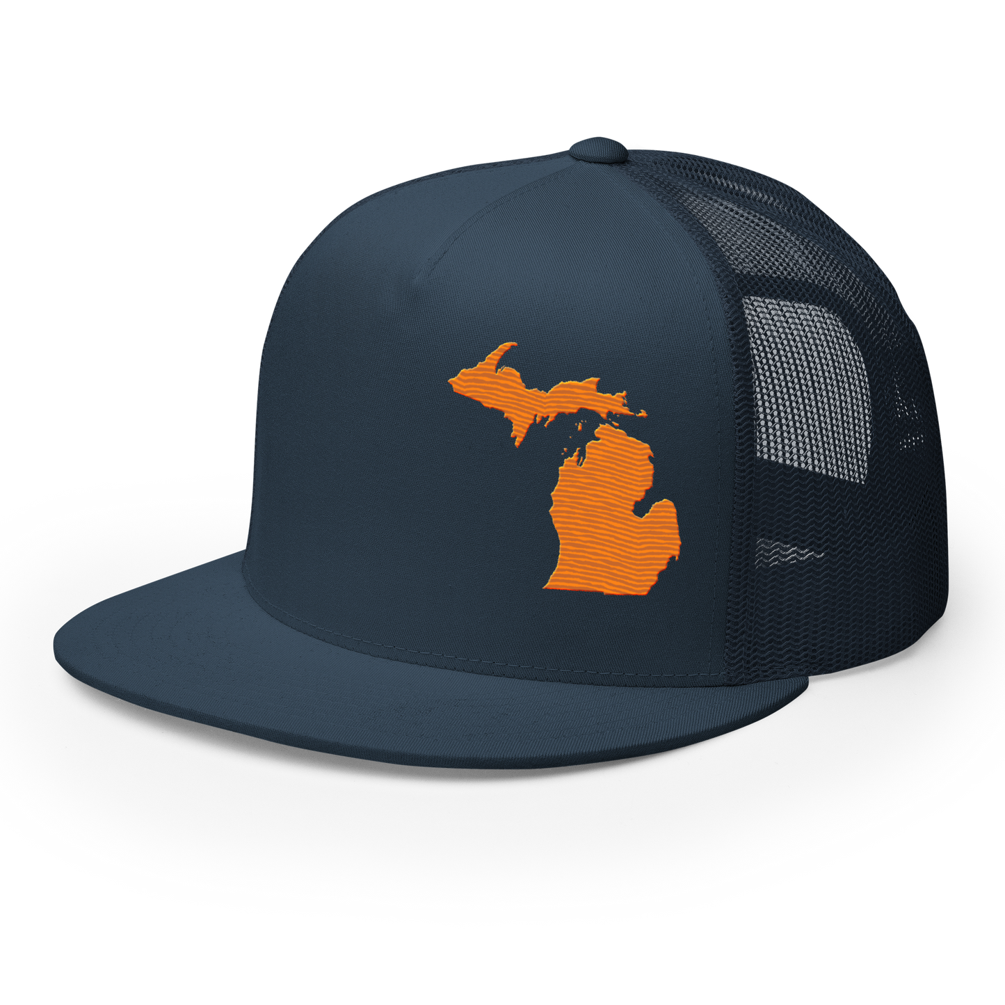 Michigan Trucker Hat | 5-Panel - Orange Outline