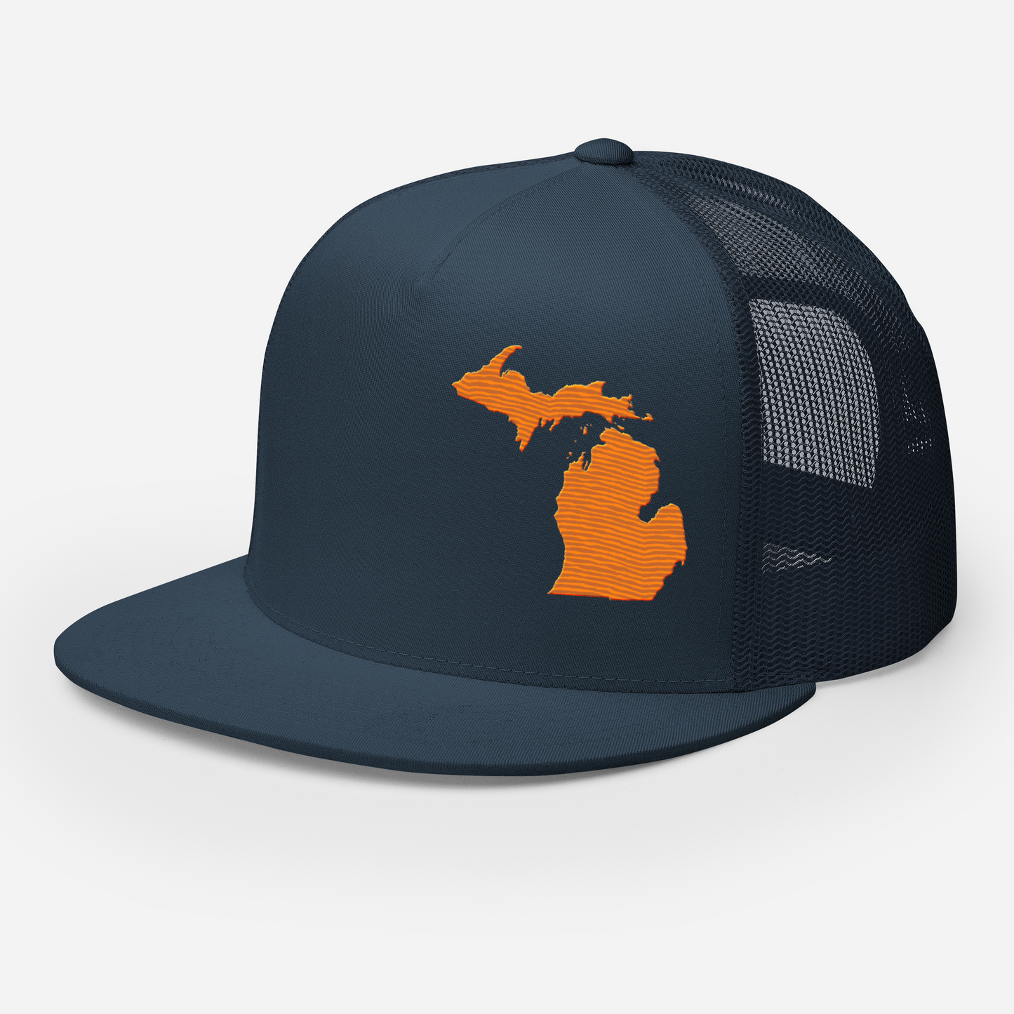 Michigan Trucker Hat | 5-Panel - Orange Outline