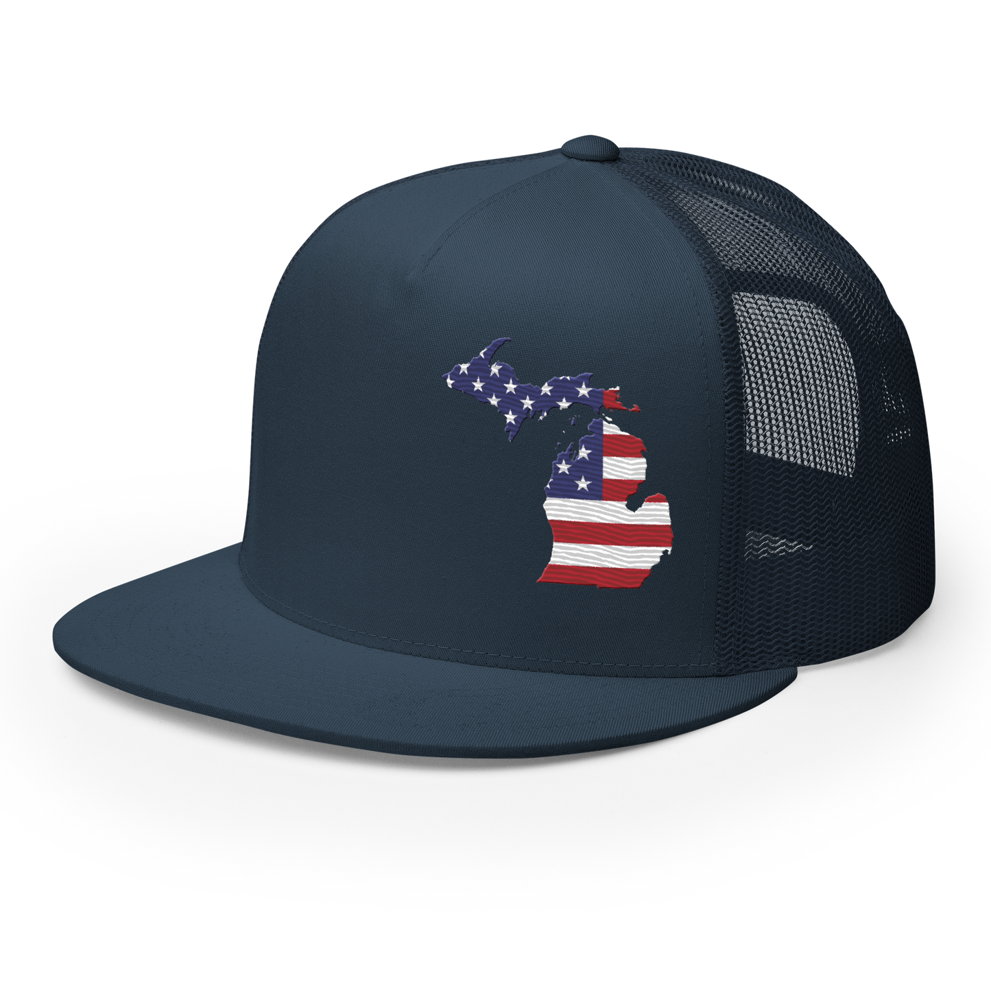 Michigan Trucker Hat | 5-Panel - Patriotic Outline