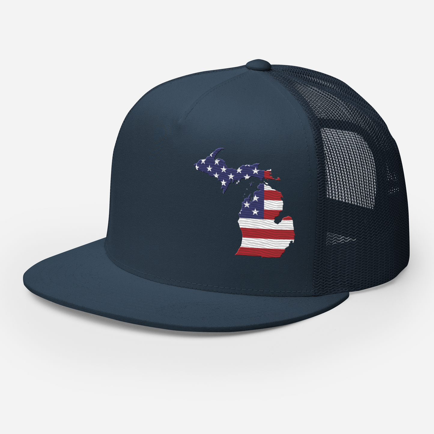 Michigan Trucker Hat | 5-Panel - Patriotic Outline