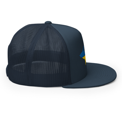 Michigan Upper Peninsula Trucker (w/ UP Ukraine Flag Outline) | 5-Panel