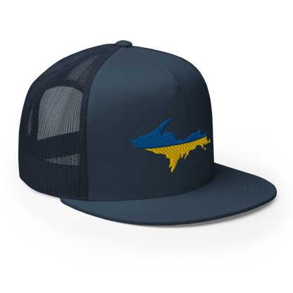 Michigan Upper Peninsula Trucker (w/ UP Ukraine Flag Outline) | 5-Panel