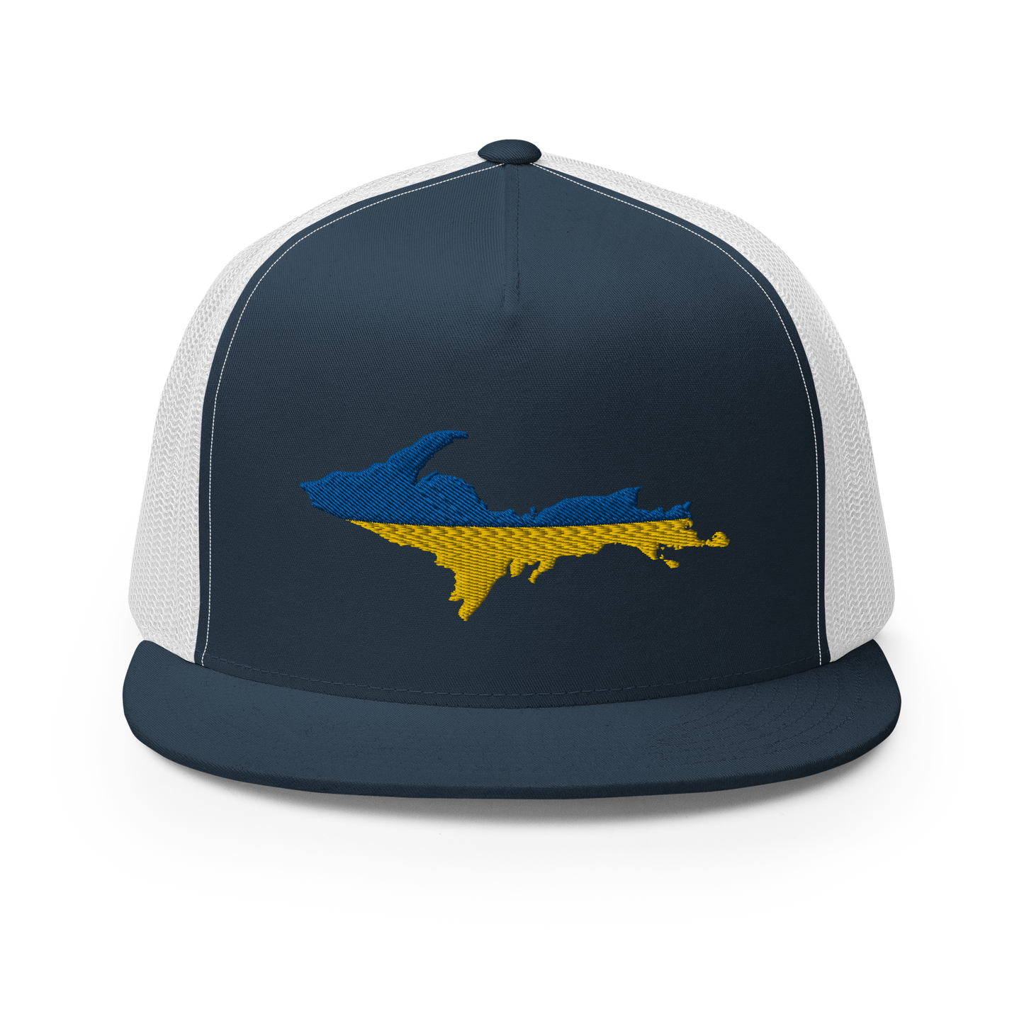 Michigan Upper Peninsula Trucker (w/ UP Ukraine Flag Outline) | 5-Panel