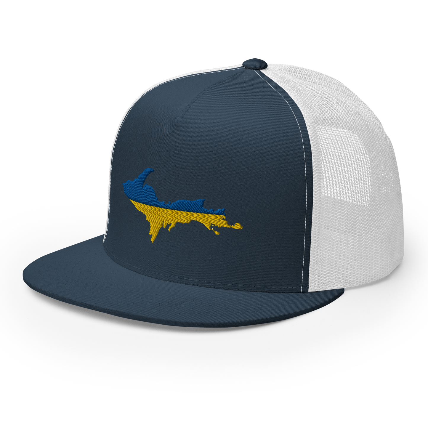 Michigan Upper Peninsula Trucker (w/ UP Ukraine Flag Outline) | 5-Panel