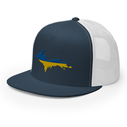 Michigan Upper Peninsula Trucker (w/ UP Ukraine Flag Outline) | 5-Panel