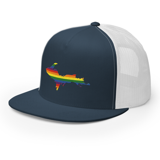 Michigan Upper Peninsula Trucker (w/ UP Pride Flag Outline) 5-Panel