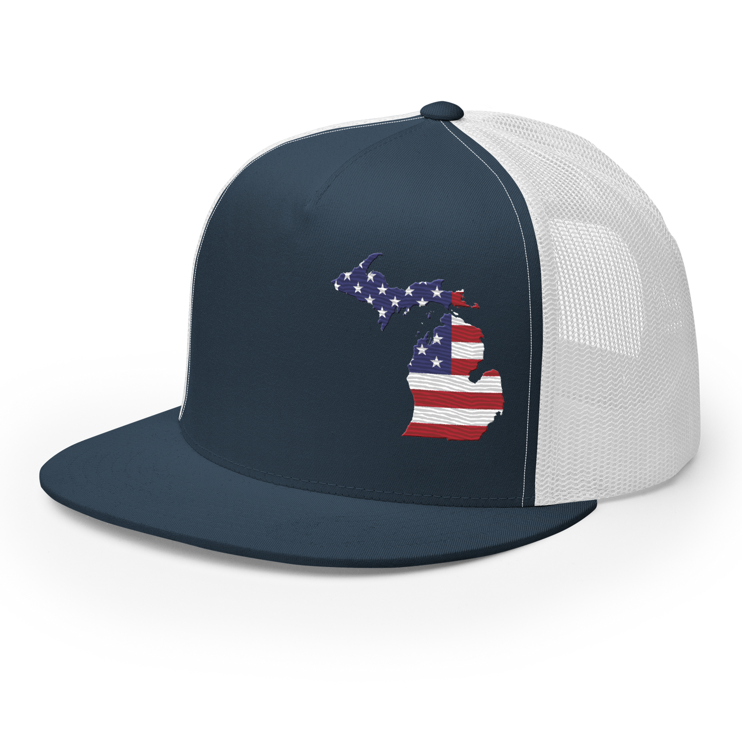 Michigan Trucker Hat | 5-Panel - Patriotic Outline