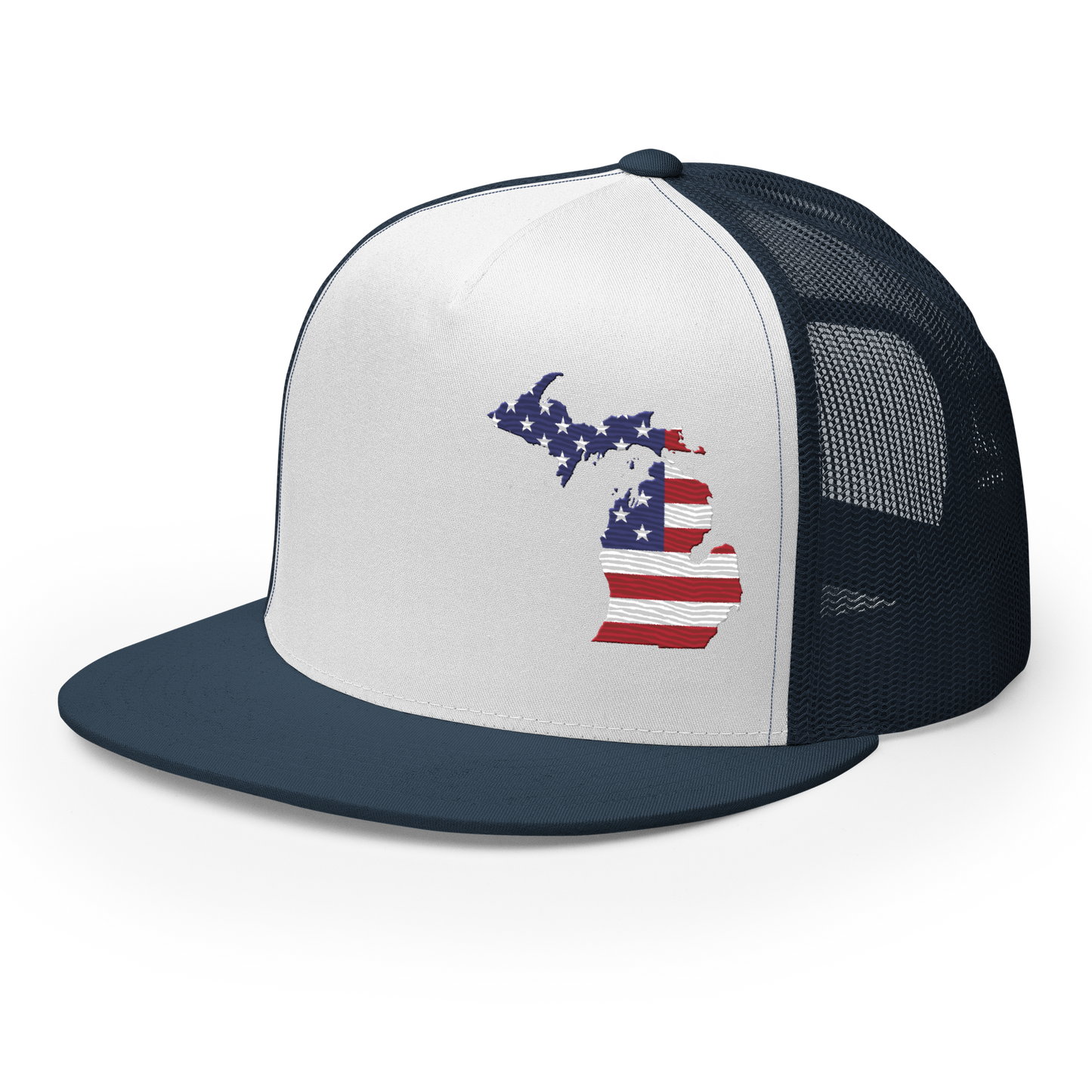 Michigan Trucker Hat | 5-Panel - Patriotic Outline