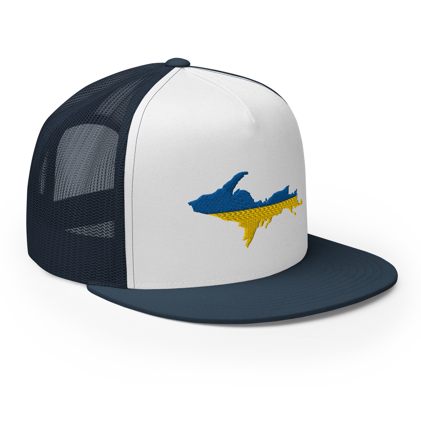 Michigan Upper Peninsula Trucker (w/ UP Ukraine Flag Outline) | 5-Panel