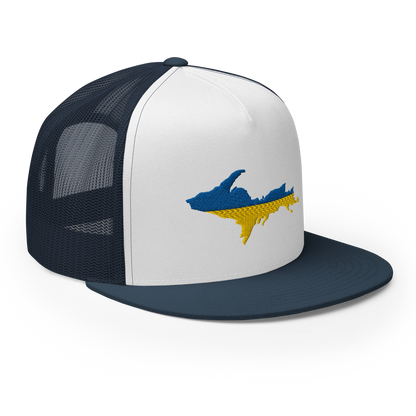 Michigan Upper Peninsula Trucker (w/ UP Ukraine Flag Outline) | 5-Panel