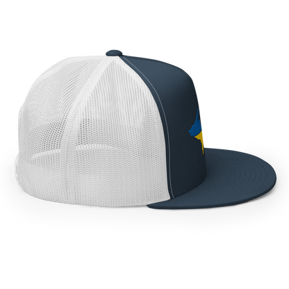 Michigan Upper Peninsula Trucker (w/ UP Ukraine Flag Outline) | 5-Panel