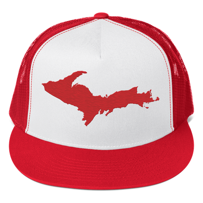 Upper Peninsula Trucker Hat | 5-Panel - Red