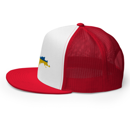 Michigan Upper Peninsula Trucker (w/ UP Ukraine Flag Outline) | 5-Panel