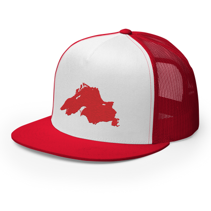 Lake Superior Trucker Hat | 5-Panel - Red