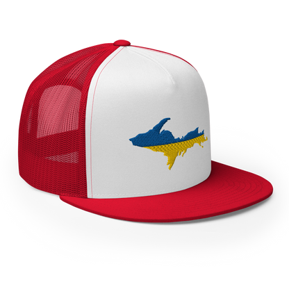 Michigan Upper Peninsula Trucker (w/ UP Ukraine Flag Outline) | 5-Panel