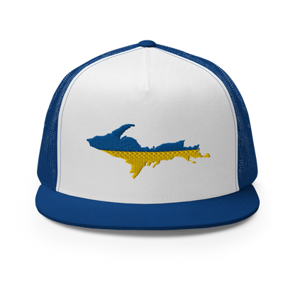 Michigan Upper Peninsula Trucker (w/ UP Ukraine Flag Outline) | 5-Panel