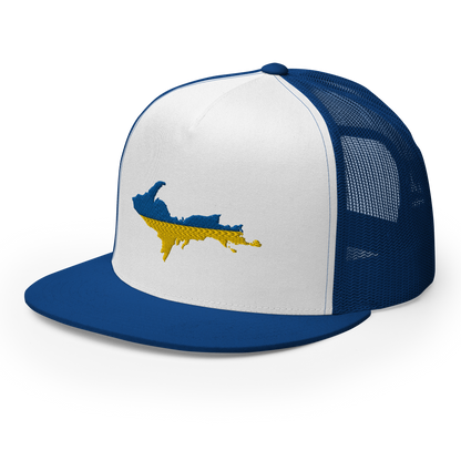 Michigan Upper Peninsula Trucker (w/ UP Ukraine Flag Outline) | 5-Panel