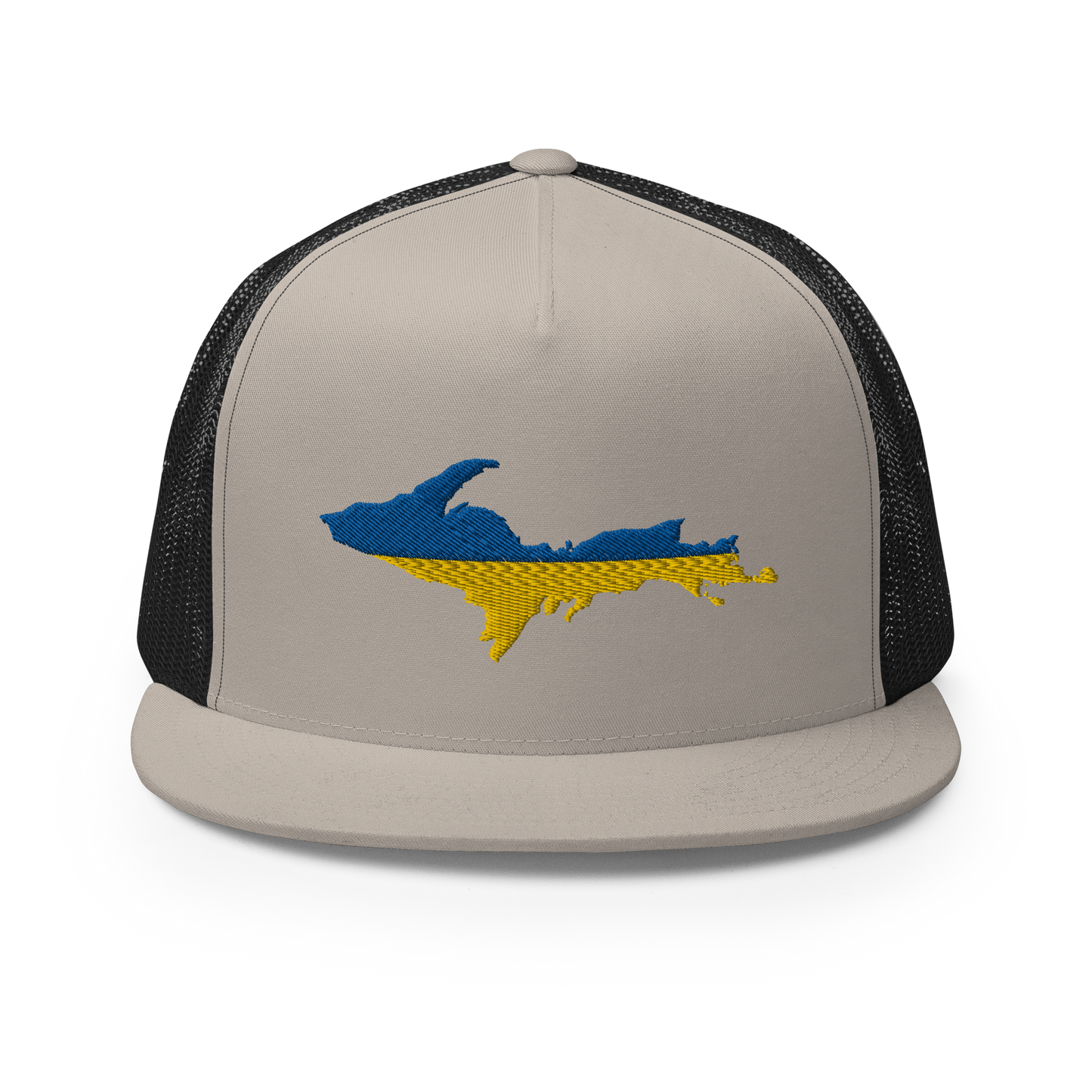 Michigan Upper Peninsula Trucker (w/ UP Ukraine Flag Outline) | 5-Panel