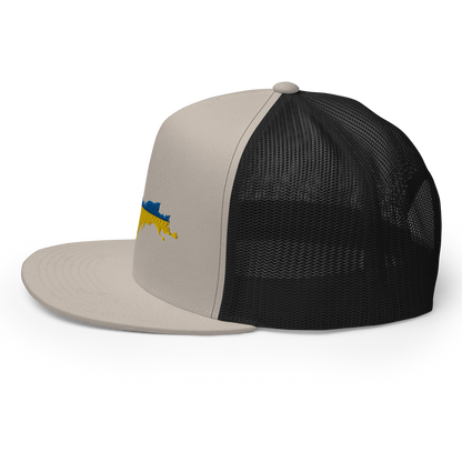 Michigan Upper Peninsula Trucker (w/ UP Ukraine Flag Outline) | 5-Panel