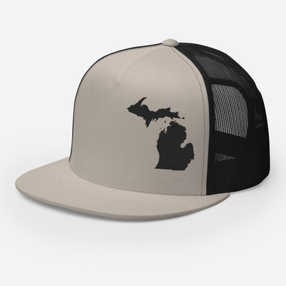 Michigan Trucker Hat | 5-Panel - Black Outline