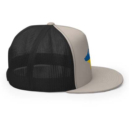 Michigan Upper Peninsula Trucker (w/ UP Ukraine Flag Outline) | 5-Panel