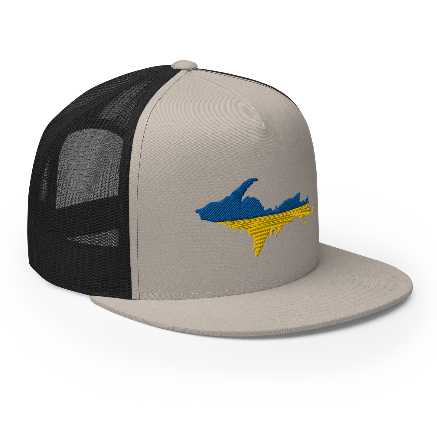 Michigan Upper Peninsula Trucker (w/ UP Ukraine Flag Outline) | 5-Panel