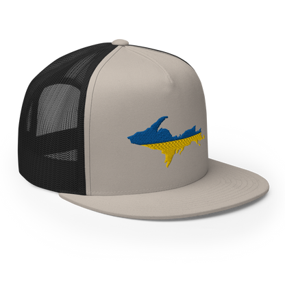 Michigan Upper Peninsula Trucker (w/ UP Ukraine Flag Outline) | 5-Panel