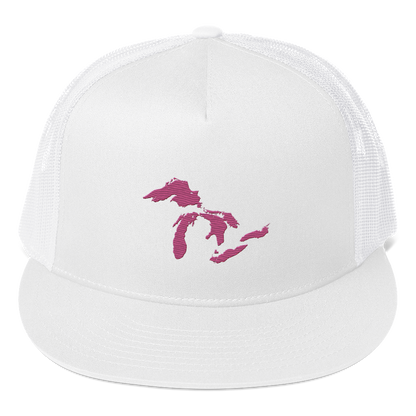 Great Lakes Trucker Hat (Apple Blossom Pink) | 5-Panel