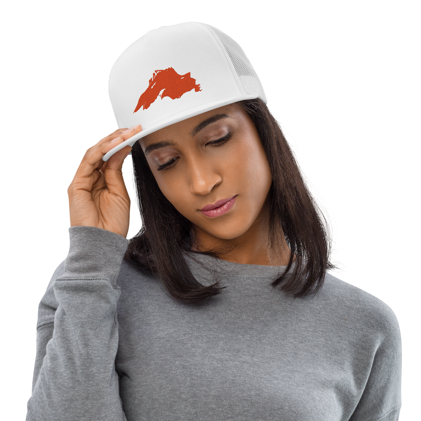 Lake Superior Trucker Hat | 5-Panel - Maple Leaf Orange