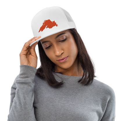 Lake Superior Trucker Hat | 5-Panel - Maple Leaf Orange