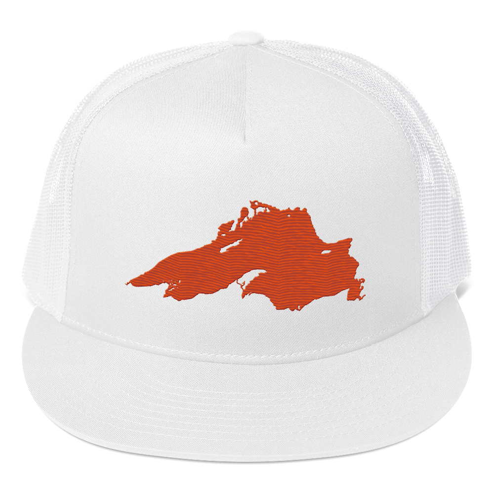 Lake Superior Trucker Hat | 5-Panel - Maple Leaf Orange