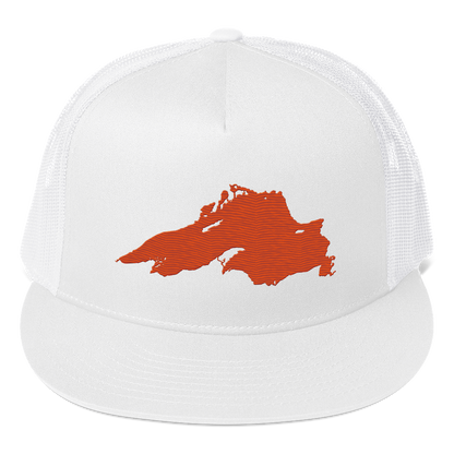 Lake Superior Trucker Hat | 5-Panel - Maple Leaf Orange