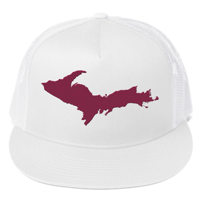 Upper Peninsula Trucker Hat | 5-Panel - Ruby Red