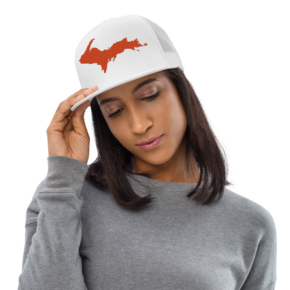 Upper Peninsula Trucker Hat | 5-Panel - Maple Leaf Orange