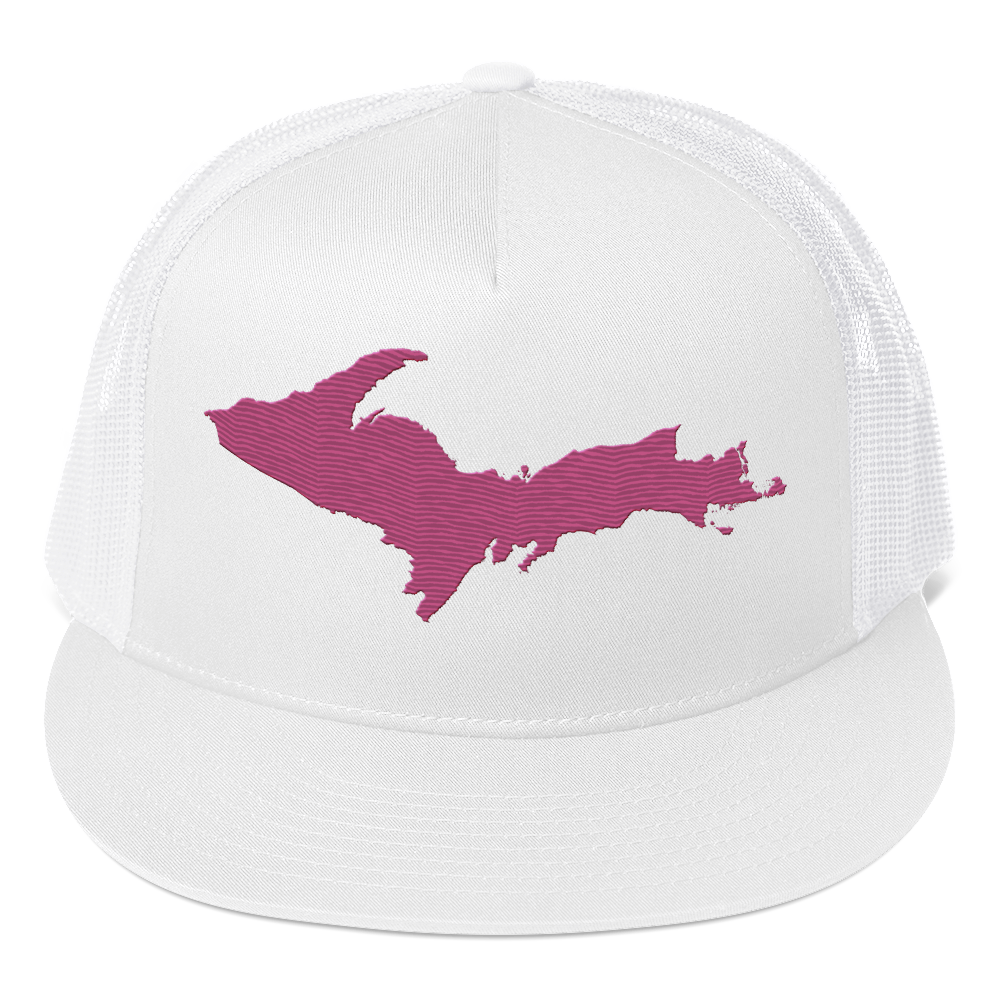 Upper Peninsula Trucker Hat | 5-Panel - Apple Blossom Pink