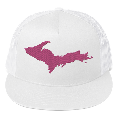 Upper Peninsula Trucker Hat | 5-Panel - Apple Blossom Pink