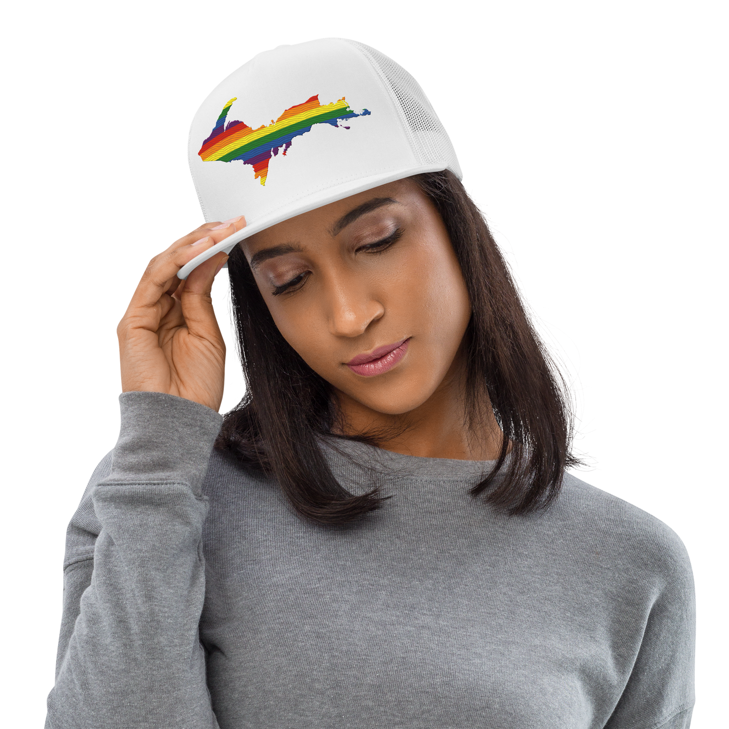 Upper Peninsula Trucker Hat | 5-Panel - Rainbow Pride Edition