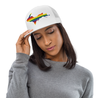 Upper Peninsula Trucker Hat | 5-Panel - Rainbow Pride Edition