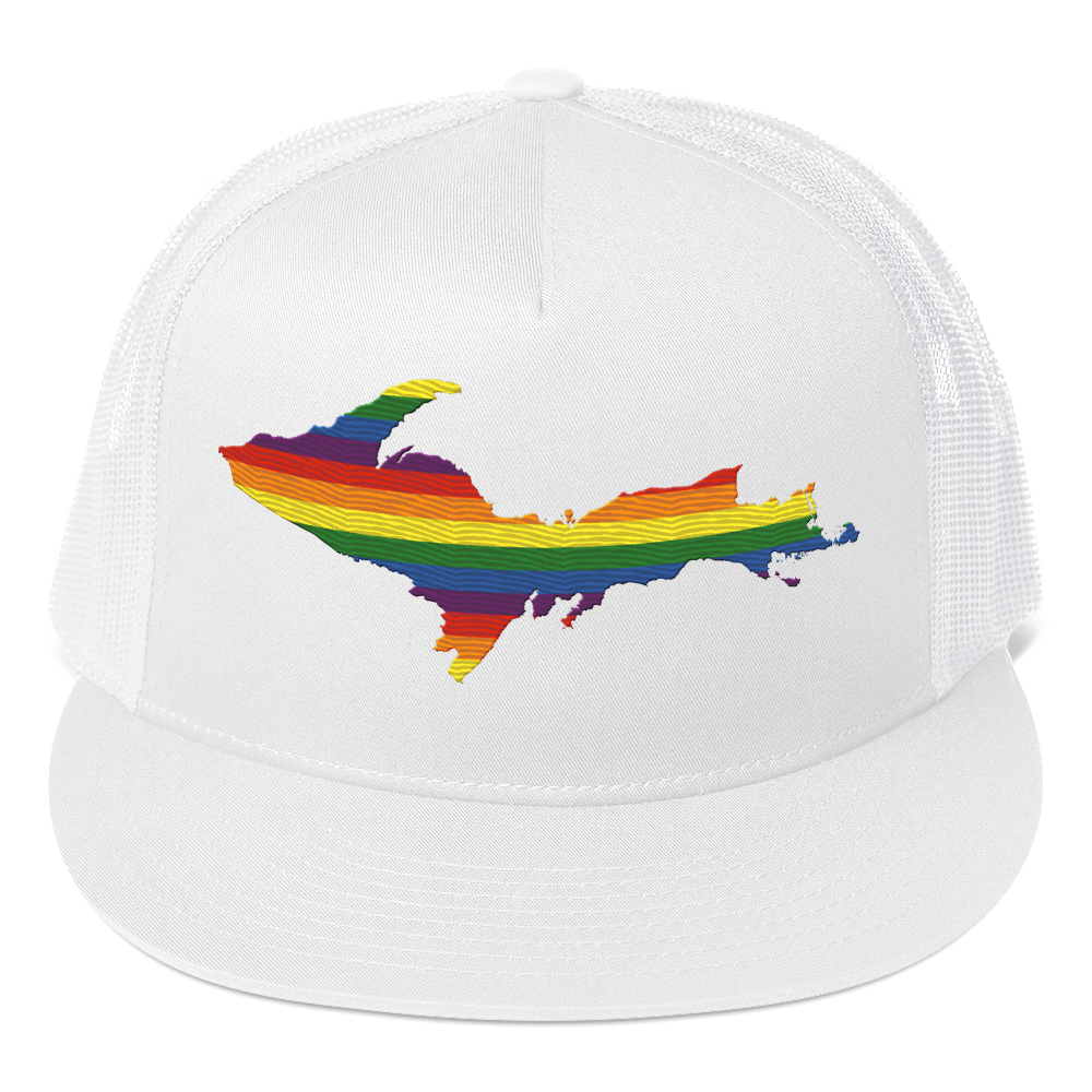 Upper Peninsula Trucker Hat | 5-Panel - Rainbow Pride Edition