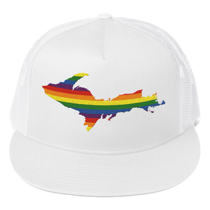 Upper Peninsula Trucker Hat | 5-Panel - Rainbow Pride Edition