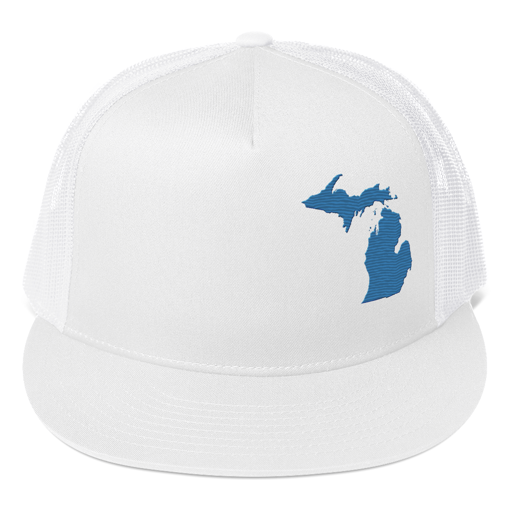 Michigan Trucker Hat | 5-Panel - Superior Blue Outline