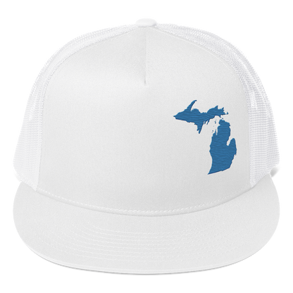 Michigan Trucker Hat | 5-Panel - Superior Blue Outline