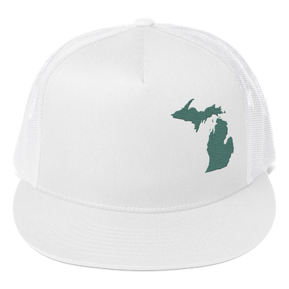 Michigan Trucker Hat | 5-Panel - Copper Green Outline