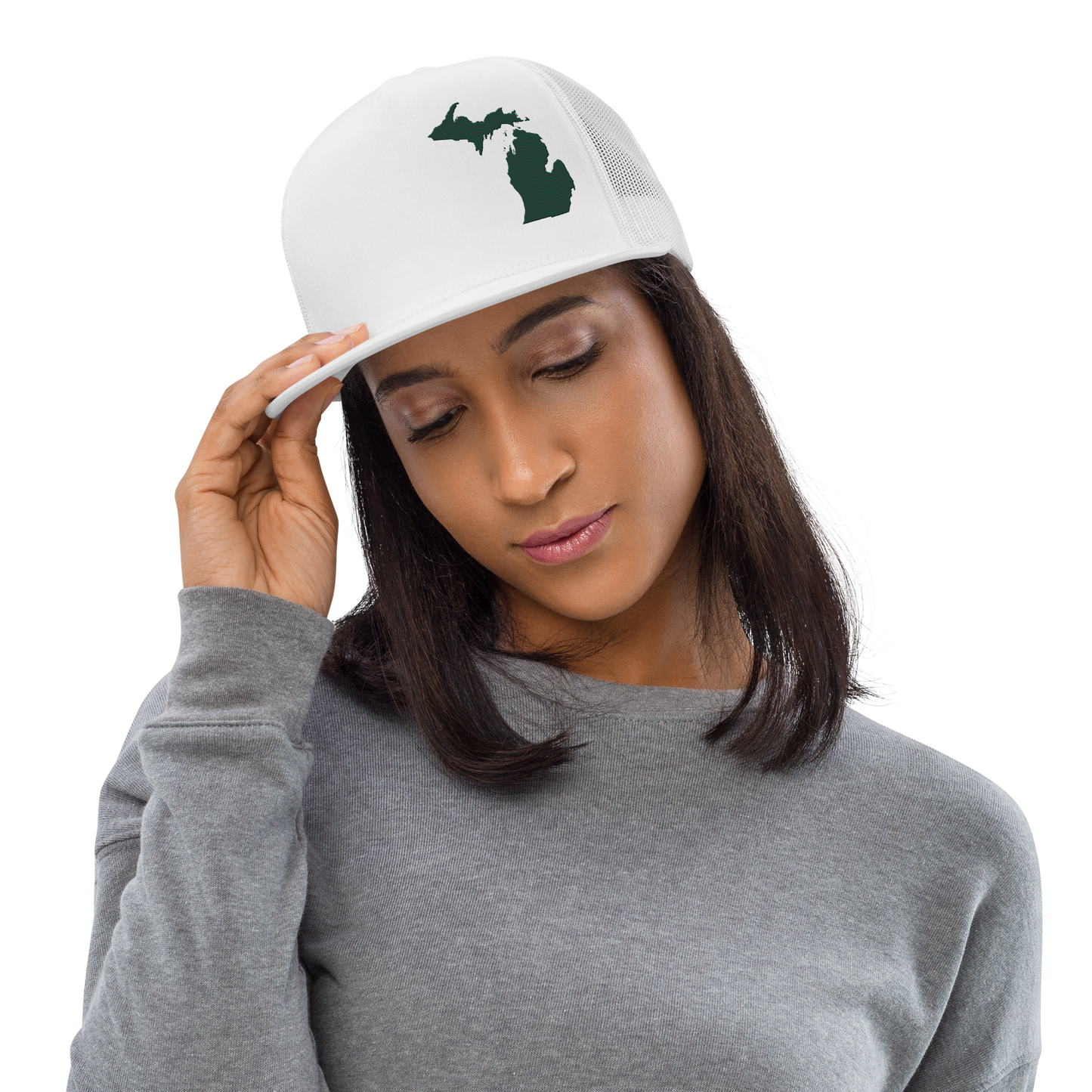 Michigan Trucker Hat | 5-Panel - Laconic Green Outline