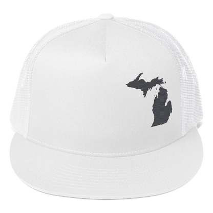 Michigan Trucker Hat | 5-Panel - Iron Ore Grey Outline