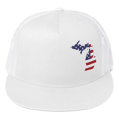 Michigan Trucker Hat | 5-Panel - Patriotic Outline