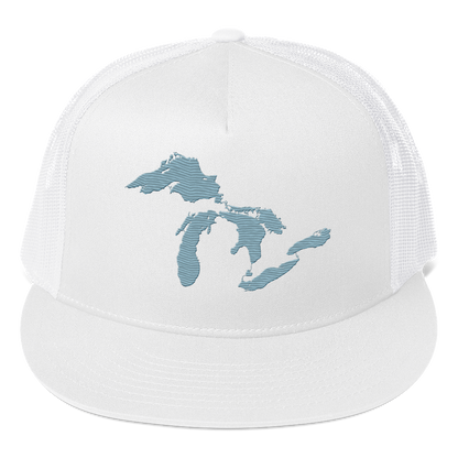 Great Lakes Trucker Hat | 5-Panel - Opal Blue