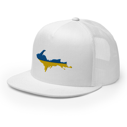 Michigan Upper Peninsula Trucker (w/ UP Ukraine Flag Outline) | 5-Panel